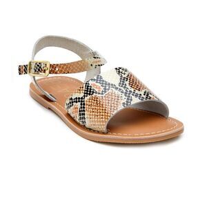 Coconuts By Matisse Lil Cabana Quarter Strap Sandal White Snake NIB Size 1M